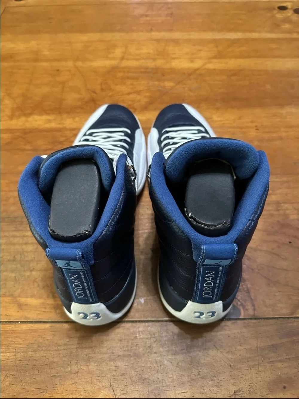 Jordan Men’s Navy and White Low-Top Sneakers